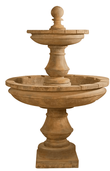 Montefalco Two Tier Large Outdoor Cast Stone Garden Fountain Fountain Tuscan